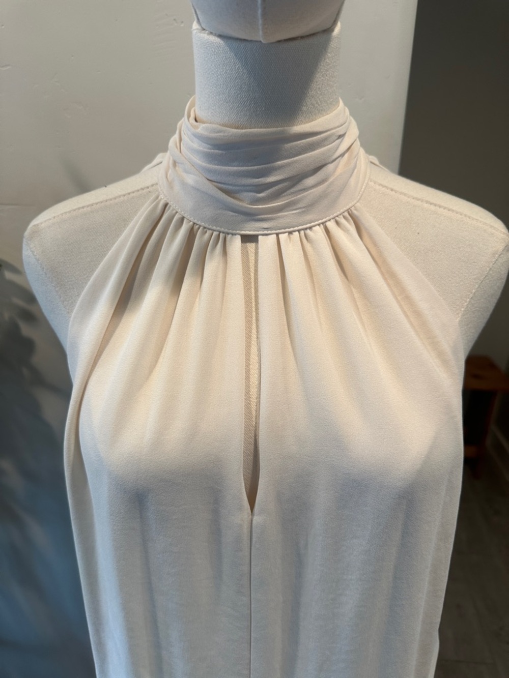 Ramy‎ Brook “Sunny” Halter Smocked Waist Sleeveless Cream Blouse New! - Picture 8 of 11